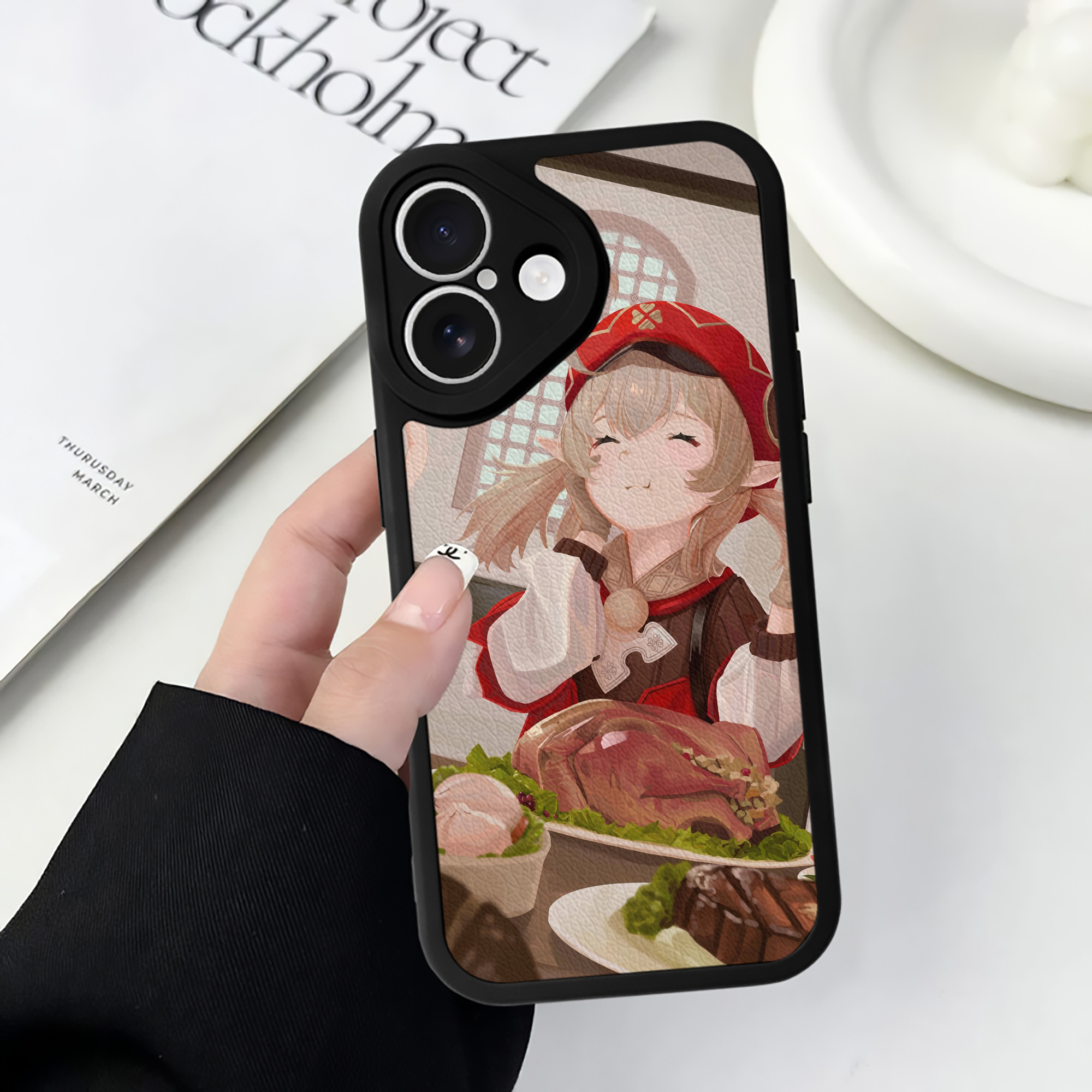 げんし神 genshin 【iPhone 16シリーズ対応】シリコンスマホケース（レザー調） 材質：シリコン